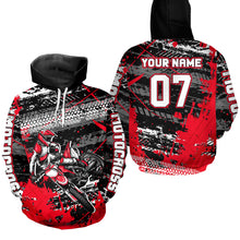 Load image into Gallery viewer, Custom Red Racing Motocross Hoodie for Kid Men Women Dirt Bike Motorcycle Hoodie HOT40