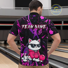 Load image into Gallery viewer, Custom Funny Cat Bowling Bowling Jersey for Men Bowling Team Shirts Polo &amp; 1/4 Zip HNT194