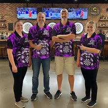 Load image into Gallery viewer, Custom Purple Raccoon Funny Dart Shirt Dart Team Jersey for Women Dartboard Polo &amp; 1/4 Zip Shirts NNT170