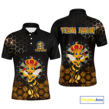 Load image into Gallery viewer, Custom Funny Queen Bee Dart Shirt Dart Team Jersey for Men Dartboard Polo &amp; 1/4 Zip Shirts NNT165