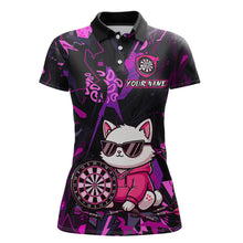 Load image into Gallery viewer, Custom Funny Cat Dart Shirts For Women Dart Board Gifts Darts Team Jerseys Dart League NNT153