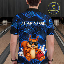 Load image into Gallery viewer, Blue Squirrel Funny Custom Bowling Jersey for Men Bowling Team Shirts Bowling League HNT304