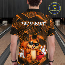 Load image into Gallery viewer, Orange Squirrel Funny Custom Bowling Jersey for Men Bowling Team Shirts Bowling League HNT304