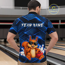 Load image into Gallery viewer, Blue Squirrel Funny Custom Bowling Jersey for Men Bowling Team Shirts Bowling League HNT304