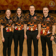 Load image into Gallery viewer, Orange Squirrel Funny Custom Bowling Jersey for Men Bowling Team Shirts Bowling League HNT304