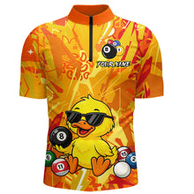 Load image into Gallery viewer, Custom Yellow Duck Funny 8 Ball Pool Shirts Billiard Shirt for Men Billiard Team Jersey League NNT174