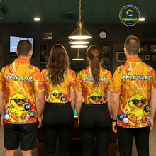 Load image into Gallery viewer, Custom Yellow Duck Funny 8 Ball Pool Shirts Billiard Shirt for Men Billiard Team Jersey League NNT174