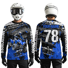 Load image into Gallery viewer, Custom Blue Off-Road Quad Bike Shirt Youth ATV Motocross Shirts Kid Men Women UPF30+ DNT78