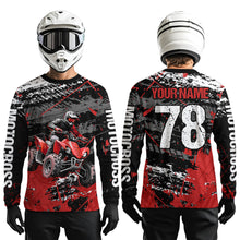 Load image into Gallery viewer, Custom Red Off-Road Quad Bike Shirt Youth ATV Motocross Shirts Kid Men Women UPF30+ DNT78