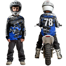 Load image into Gallery viewer, Custom Blue Off-Road Quad Bike Shirt Youth ATV Motocross Shirts Kid Men Women UPF30+ DNT78
