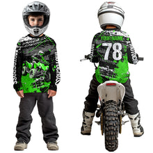 Load image into Gallery viewer, Custom Green Off-Road Quad Bike Shirt Youth ATV Motocross Shirts Kid Men Women UPF30+ DNT78