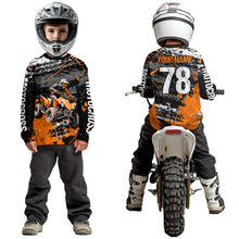 Load image into Gallery viewer, Custom Orange Off-Road Quad Bike Shirt Youth ATV Motocross Shirts Kid Men Women UPF30+ DNT78