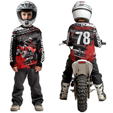 Load image into Gallery viewer, Custom Red Off-Road Quad Bike Shirt Youth ATV Motocross Shirts Kid Men Women UPF30+ DNT78