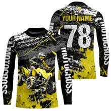 Load image into Gallery viewer, Custom Yellow Off-Road Quad Bike Shirt Youth ATV Motocross Shirts Kid Men Women UPF30+ DNT78