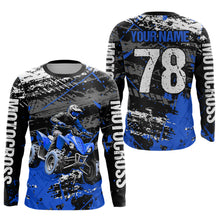 Load image into Gallery viewer, Custom Blue Off-Road Quad Bike Shirt Youth ATV Motocross Shirts Kid Men Women UPF30+ DNT78