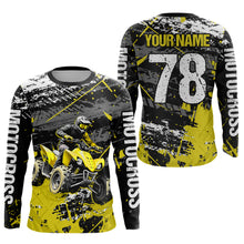 Load image into Gallery viewer, Custom Yellow Off-Road Quad Bike Shirt Youth ATV Motocross Shirts Kid Men Women UPF30+ DNT78