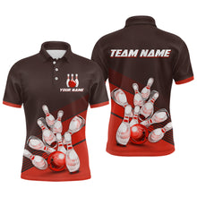 Load image into Gallery viewer, Red Bowling Jersey for Men Custom Bowling Team Shirts Bowling League Polo &amp; 1/4 Zip HNT166