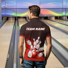 Load image into Gallery viewer, Red Bowling Jersey for Men Custom Bowling Team Shirts Bowling League Polo &amp; 1/4 Zip HNT166