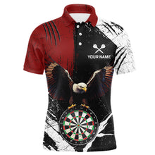 Load image into Gallery viewer, Custom Red Eagle Dart Shirt for Men Dartboard Shirt Dart Jerseys Gift for Team Polo &amp;1/4 Zip NNT110