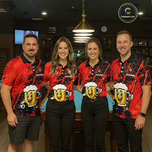 Load image into Gallery viewer, Custom Funny Red Beer 8 Ball Pool Billiard Shirt for Women Polo &amp; 1/4 Zip, Billiard Team Jerseys NNT147