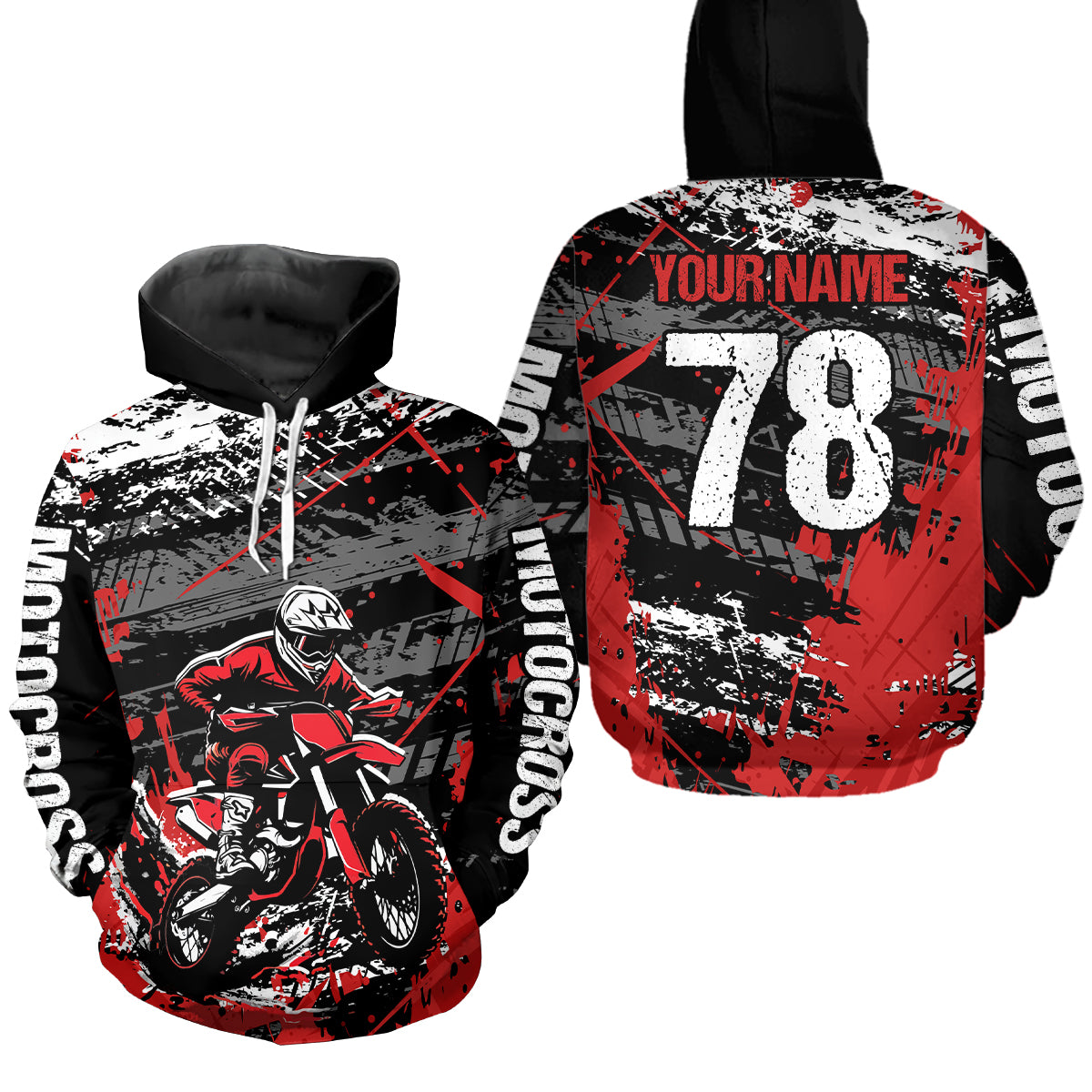 Motocross Hoodie Dirt Bike Off Road Custom Motocross Hoodie Shirt for Men Women HOT24
