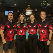 Load image into Gallery viewer, Custom Red Fire Demon Eyes 8 Ball Billiard Shirt for Women Billiard Team Jersey Billiard Outfit NNT196
