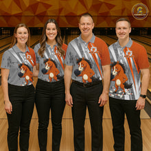 Load image into Gallery viewer, Custom Funny Horse Bowling Jersey for Men Bowling Team Shirts Bowling League Polo &amp; 1/4 Zip HNT181