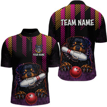 Load image into Gallery viewer, Custom Funny French Bulldog Bowling Jersey for Men Bowling Team Shirts Polo &amp; 1/4 Zip HNT185