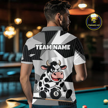 Load image into Gallery viewer, Person wearing a shirt with a cow design and 'TEAM NAME' text in a bar setting
