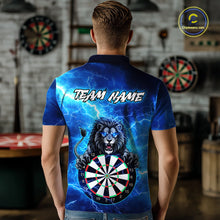 Load image into Gallery viewer, Custom Thunder Lion Dart Shirt Dart Team Jersey for Men Dartboard Polo &amp; 1/4 Zip Shirts NNT169