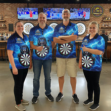 Load image into Gallery viewer, Custom Thunder Lion Dart Shirt Dart Team Jersey for Men Dartboard Polo &amp; 1/4 Zip Shirts NNT169