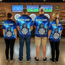 Load image into Gallery viewer, Custom Thunder Lion Dart Shirt Dart Team Jersey for Men Dartboard Polo &amp; 1/4 Zip Shirts NNT169