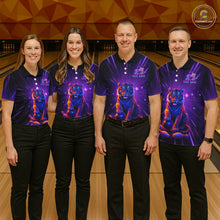 Load image into Gallery viewer, Custom Neon Tiger Bowling Jersey for Women Bowling Team Shirts Bowling League Polo &amp; 1/4 Zip HNT154
