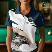 Load image into Gallery viewer, Custom Eagle 8 Ball Billiard Shirts for Women Billiard Tournament Billiard Team Shirts Polo &amp; 1/4 Zip NNT109