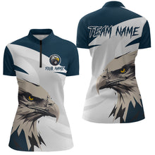 Load image into Gallery viewer, Custom Eagle 8 Ball Billiard Shirts for Women Billiard Tournament Billiard Team Shirts Polo &amp; 1/4 Zip NNT109