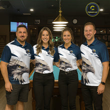 Load image into Gallery viewer, Custom Eagle 8 Ball Billiard Shirts for Women Billiard Tournament Billiard Team Shirts Polo &amp; 1/4 Zip NNT109