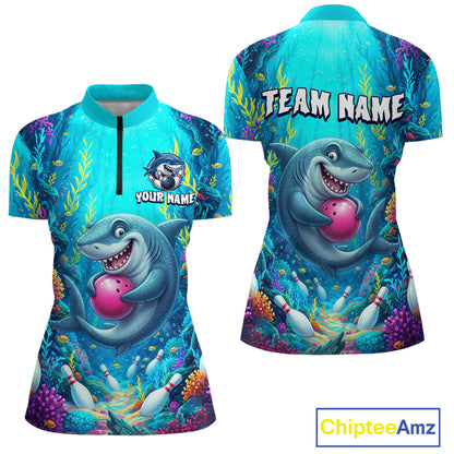 Custom Ocean Funny Otte Bowling Jersey for Women Funny Bowling Team Shirts Bowling Uniform HNT300