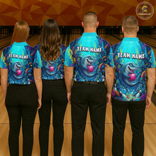 Load image into Gallery viewer, Custom Ocean Funny Shark Bowling Jersey for Men Funny Bowling Team Shirts Bowling Uniform HNT300