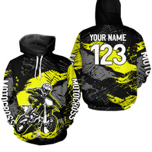 Load image into Gallery viewer, Custom Yellow Dirt Bike Hoodie Motocross Sweatshirts for Kid Men Women Motorcycle Hoodie HOT39