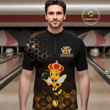 Load image into Gallery viewer, Custom Funny Bee Bowling Bowling Jersey for Men Bowling Team Shirts Polo &amp; 1/4 Zip HNT195