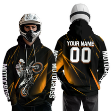 Load image into Gallery viewer, Custom Orange Youth Motocross Jersey Hoodie Kid Men Women Dirt Bike Motorcycle Hoodie HOT36