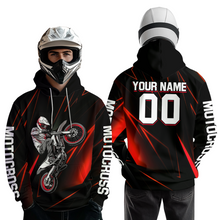 Load image into Gallery viewer, Custom Red Youth Motocross Jersey Hoodie Kid Men Women Dirt Bike Motorcycle Hoodie HOT36