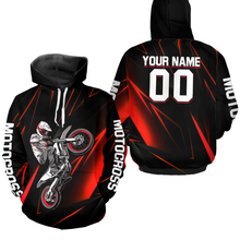 Load image into Gallery viewer, Custom Red Youth Motocross Jersey Hoodie Kid Men Women Dirt Bike Motorcycle Hoodie HOT36
