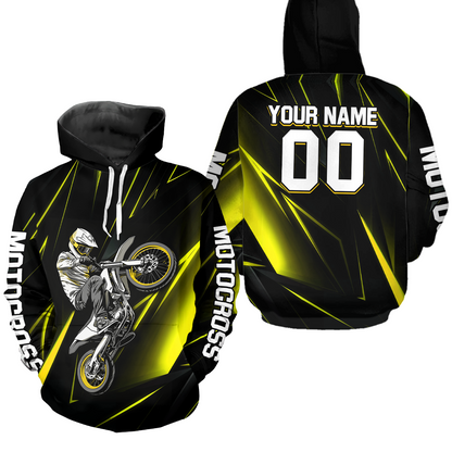 Custom Yellow Youth Motocross Jersey Hoodie Kid Men Women Dirt Bike Motorcycle Hoodie HOT36