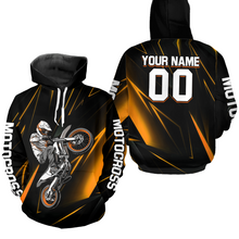 Load image into Gallery viewer, Custom Orange Youth Motocross Jersey Hoodie Kid Men Women Dirt Bike Motorcycle Hoodie HOT36