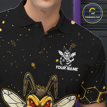Load image into Gallery viewer, Custom Funny Beer Bee Bowling Jersey for Men Bowling Team Shirts Polo &amp; 1/4 Zip HNT191