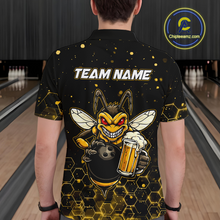 Load image into Gallery viewer, Custom Funny Beer Bee Bowling Jersey for Men Bowling Team Shirts Polo &amp; 1/4 Zip HNT191