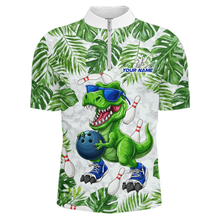 Load image into Gallery viewer, Custom Funny Dinosaur Bowling Jersey for Men Bowling Tournament Polo &amp; 1/4 Zip Bowling Team Shirts HNT214