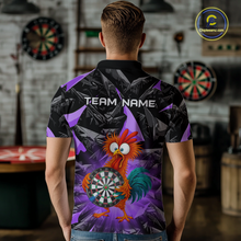 Load image into Gallery viewer, Custom Funny Purple Chicken Dart Shirts For Men Dart Board Gifts Darts Team Jerseys Dart League NNT152
