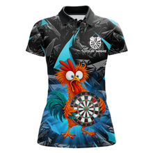 Load image into Gallery viewer, Custom Funny Turquoise Chicken Dart Shirts For Women Dart Board Gifts Darts Team Jerseys Dart League NNT152